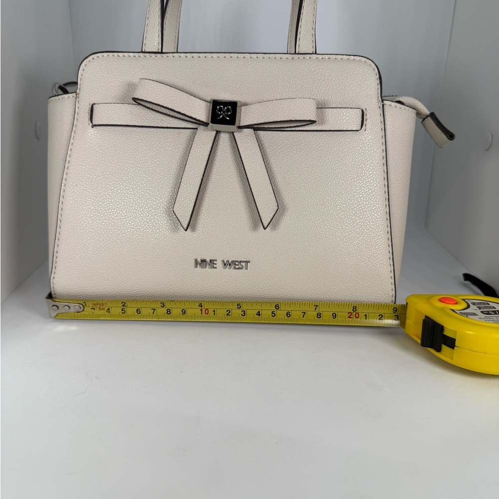 Nine West Ivory Satchel with Bow Accent - Picture 11 of 15
